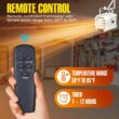 DR. INFRARED HEATER DR-910F 10,000-Watt 240V Heavy-Duty Hardwired Shop Garage Heater Wall/Ceiling Mounted with Remote Controlled Thermostat