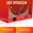 Dr Infrared Heater DR-988A Garage Shop 208/240-Volt, 4800/5600-Watt Heater with 6-30R Plug