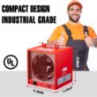 Dr Infrared Heater DR-988A Garage Shop 208/240-Volt, 4800/5600-Watt Heater with 6-30R Plug