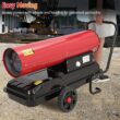 175000 BTU Diesel and Kerosene Space Heater, 51L Fuel Tank Capacity with Adjustable Thermostat, 1100m³/h Hot Air Output for Outdoor and Indoor Settings, Workshops, and Industrial Areas