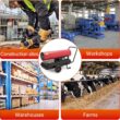 175000 BTU Diesel and Kerosene Space Heater, 51L Fuel Tank Capacity with Adjustable Thermostat, 1100m³/h Hot Air Output for Outdoor and Indoor Settings, Workshops, and Industrial Areas