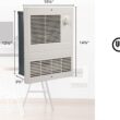 Broan-NuTone 9815WH High Capacity Wall Heater with Built-In Adjustable Thermostat, 1500W, 120/240V, White