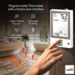 Floor Heating Cable 120V - 50-94 sq ft Heated Floor System, Underfloor Electric Heat Cable Warmer, Radiant Heated Flooring System for Tile with 7-Day/4 Event Programmable GFCI Thermostat, Made in USA