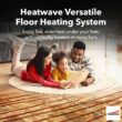 Floor Heating Cable 120V - 64-120 sq ft Heated Floor System, Underfloor Electric Heat Cable Warmer, Radiant Heated Flooring System for Tile with 7-Day/4 Event Programmable GFCI Thermostat, Made in USA