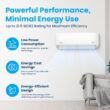 Senville LETO Series Mini Split Air Conditioner Heat Pump, 18000 BTU 208/230V, Inverter, Works with Alexa, SEER2 19, 1.5 Ton, White