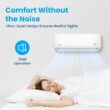 Senville LETO Series Mini Split Air Conditioner Heat Pump, 18000 BTU 208/230V, Inverter, Works with Alexa, SEER2 19, 1.5 Ton, White