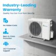 Senville LETO Series Mini Split Air Conditioner Heat Pump, 18000 BTU 208/230V, Inverter, Works with Alexa, SEER2 19, 1.5 Ton, White