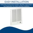 Broan-NuTone, White 198 High Capacity Wall Heater, Painted Grille, 4000/2000 Watt 240 VAC, 2000/4000