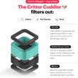 Mila Air 3 Smart Home Air Purifier with Critter Cuddler H13 HEPA & Carbon Replacement Filter, Reduces Pet Odors, Removes Dust & Pet Dander, Ideal for Large Room or Bedroom, Quiet-Mode