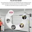 Genie B6172H Wall Mount Smart Garage Door Opener, DC Motor Lifts up to 14ft high 850lbs, Black