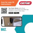Genie B6172H Wall Mount Smart Garage Door Opener, DC Motor Lifts up to 14ft high 850lbs, Black