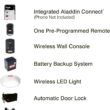 Genie B6172H Wall Mount Smart Garage Door Opener, DC Motor Lifts up to 14ft high 850lbs, Black