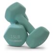 HolaHatha 3 5 8 10 and 12 Pound Neoprene Dumbbell Weight Set with Storage Rack