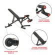Sunny Health & Fitness Adjustable Weight Bench Adjustable Standard Freestanding Weight bench