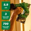 Metabo HPT MultiVolt 2-1/2-in 15 -Gauge Cordless Angled Finish Nailer (Battery Included and Charger Included)