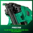 Metabo HPT MultiVolt 2-1/2-in 15 -Gauge Cordless Angled Finish Nailer (Battery Included and Charger Included)