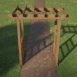 Vita Wood 5.29-ft W x 7.66-ft H Flat Cedar Cedar Garden Arbor Vita Wood 5.29-ft W x 7.66-ft H Flat Cedar Cedar Garden Arbor
