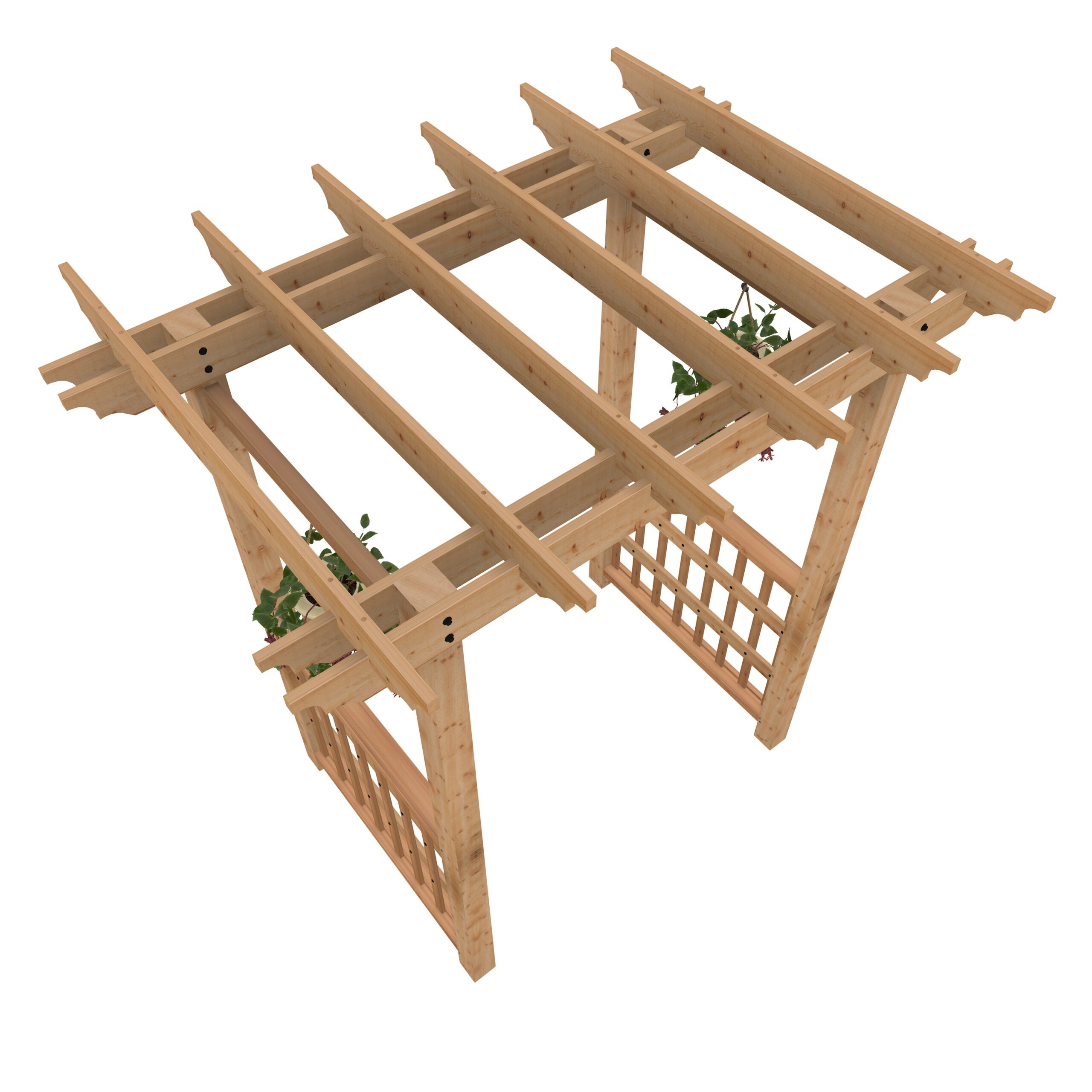 Vita Wood 5.29-ft W x 7.66-ft H Flat Cedar Cedar Garden Arbor Vita Wood 5.29-ft W x 7.66-ft H Flat Cedar Cedar Garden Arbor