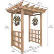 Vita Wood 5.29-ft W x 7.66-ft H Flat Cedar Cedar Garden Arbor Vita Wood 5.29-ft W x 7.66-ft H Flat Cedar Cedar Garden Arbor