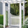 Vita Classic 2.6-ft W x 7.2-ft H Flat CLASSIC White collection PVC Garden Arbor