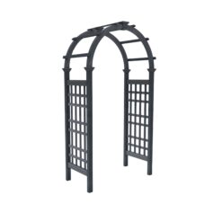 Vita Mezza 2-ft W x 7.3-ft H Arched Gray Cedar Garden Arbor