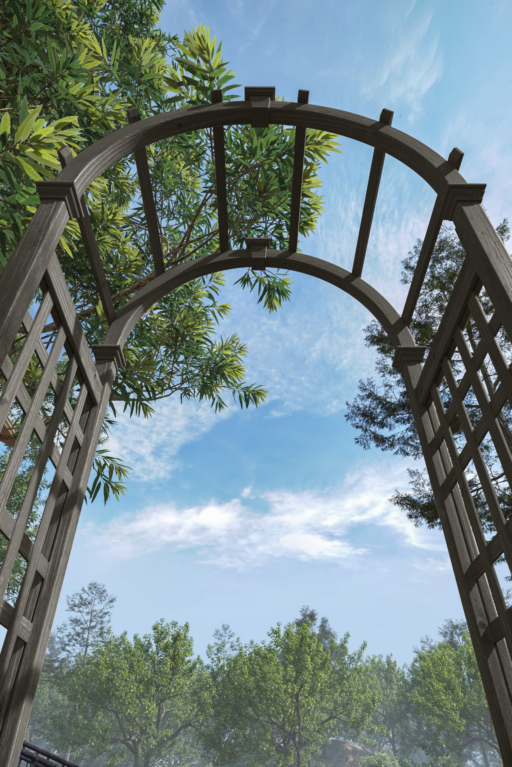 Vita Mezza 2-ft W x 7.3-ft H Arched Gray Cedar Garden Arbor Vita Mezza 2-ft W x 7.3-ft H Arched Gray Cedar Garden Arbor