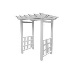 Vita Classic 5.25-ft W x 7.62-ft H Flat White PVC Garden Arbor