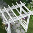 Vita Classic 5.25-ft W x 7.62-ft H Flat White PVC Garden Arbor Vita Classic 5.25-ft W x 7.62-ft H Flat White PVC Garden Arbor
