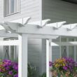 Vita Classic 5.25-ft W x 7.62-ft H Flat White PVC Garden Arbor Vita Classic 5.25-ft W x 7.62-ft H Flat White PVC Garden Arbor