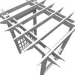 Vita Classic 5.25-ft W x 7.62-ft H Flat White PVC Garden Arbor Vita Classic 5.25-ft W x 7.62-ft H Flat White PVC Garden Arbor