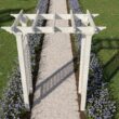 Vita Classic 4.83-ft W x 7.21-ft H Flat White PVC Garden Arbor Vita Classic 4.83-ft W x 7.21-ft H Flat White PVC Garden Arbor