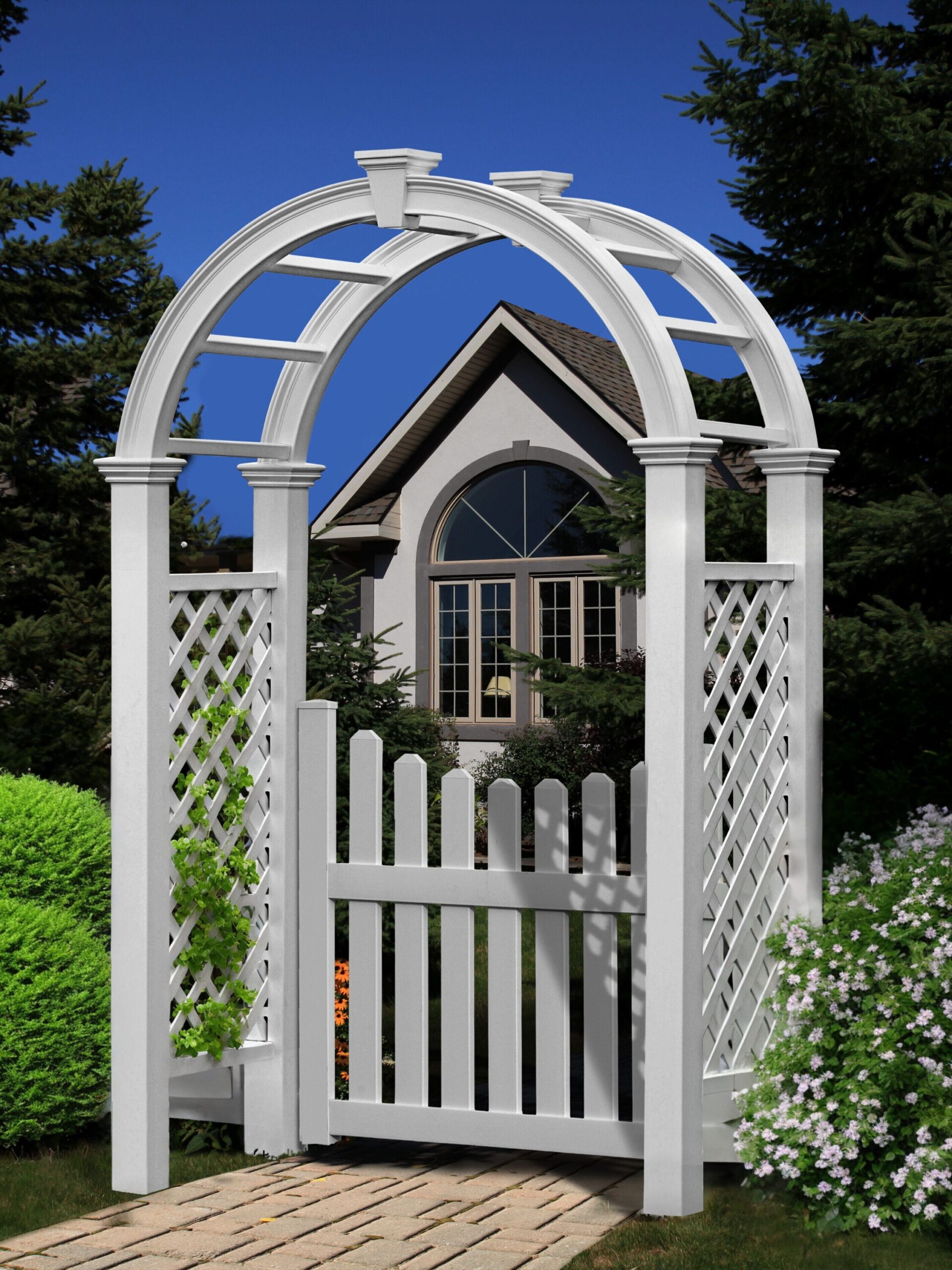 Vita 2.3-ft W x 8.5-ft H Arched CLASSIC White collection PVC Garden Arbor Vita 2.3-ft W x 8.5-ft H Arched CLASSIC White collection PVC Garden Arbor - Image 2