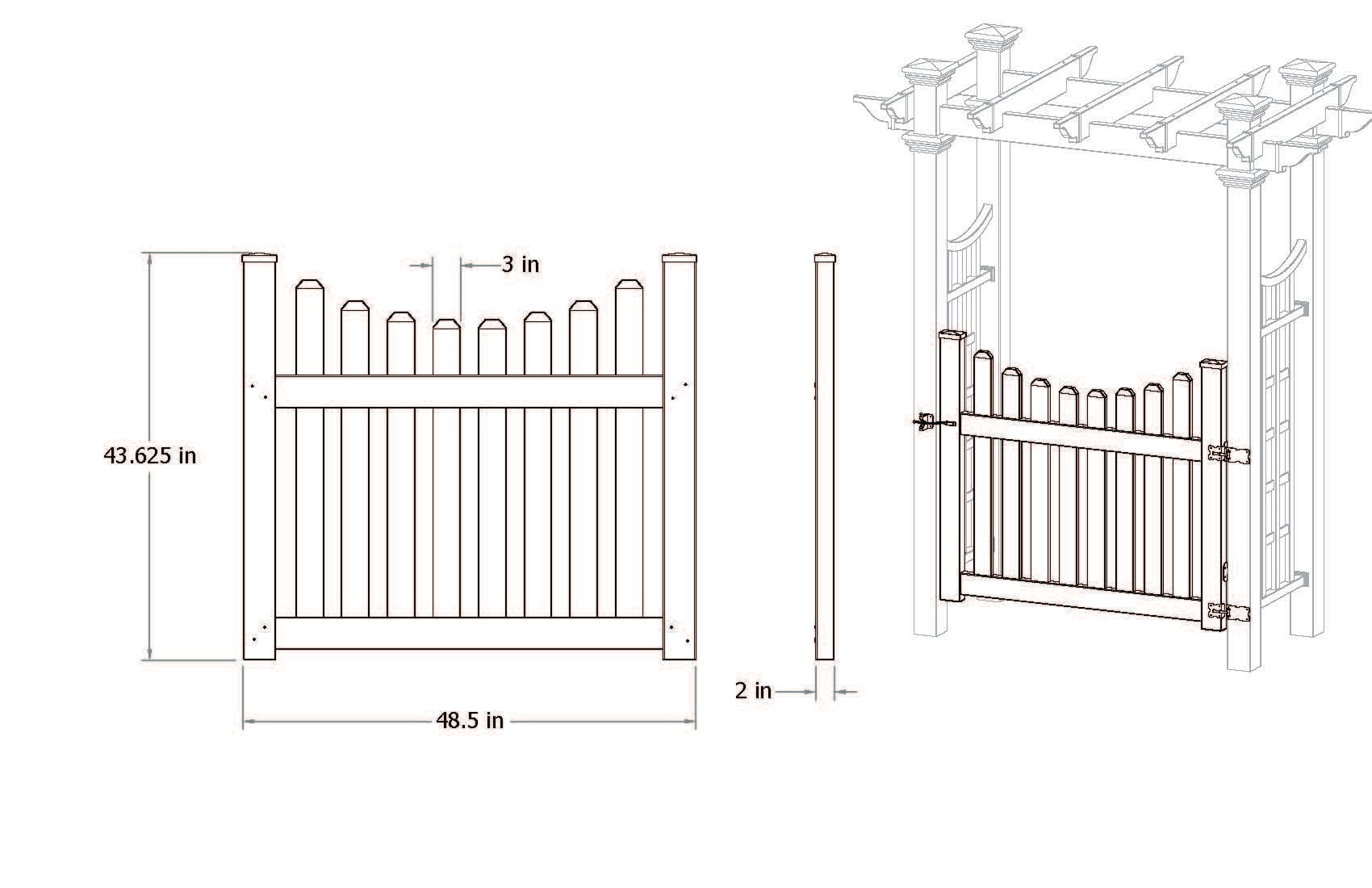 Vita 2.3-ft W x 8.5-ft H Arched CLASSIC White collection PVC Garden Arbor Vita 2.3-ft W x 8.5-ft H Arched CLASSIC White collection PVC Garden Arbor