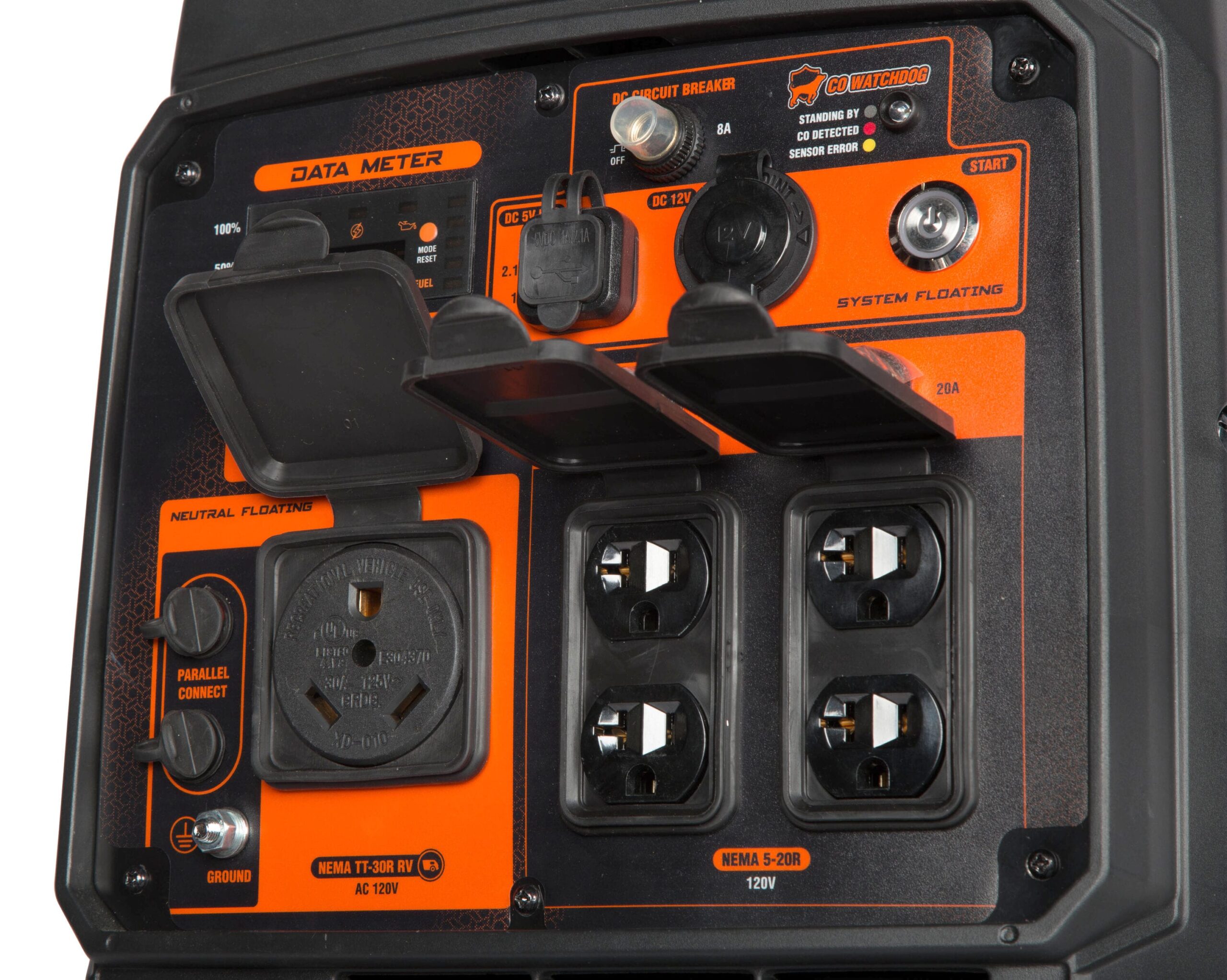 WEN 4800-Watt Portable Inverter Generator, Electric Start, RV-Ready, Quiet and Lightweight with Fuel Shut Off and CO Watchdog (56480iX) WEN WEN 4800 -Watt