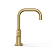 KOHLER Purist Vibrant Brushed Moderne Brass Widespread 2-handle WaterSense High-arc Commercial/Residential Handle Bathroom Sink Faucet with Drain KOHLER Purist Vibrant Brushed Moderne Brass Widespread 2-handle WaterSense High-arc Commercial/Residential Handle Bathroom Sink Faucet with Drain