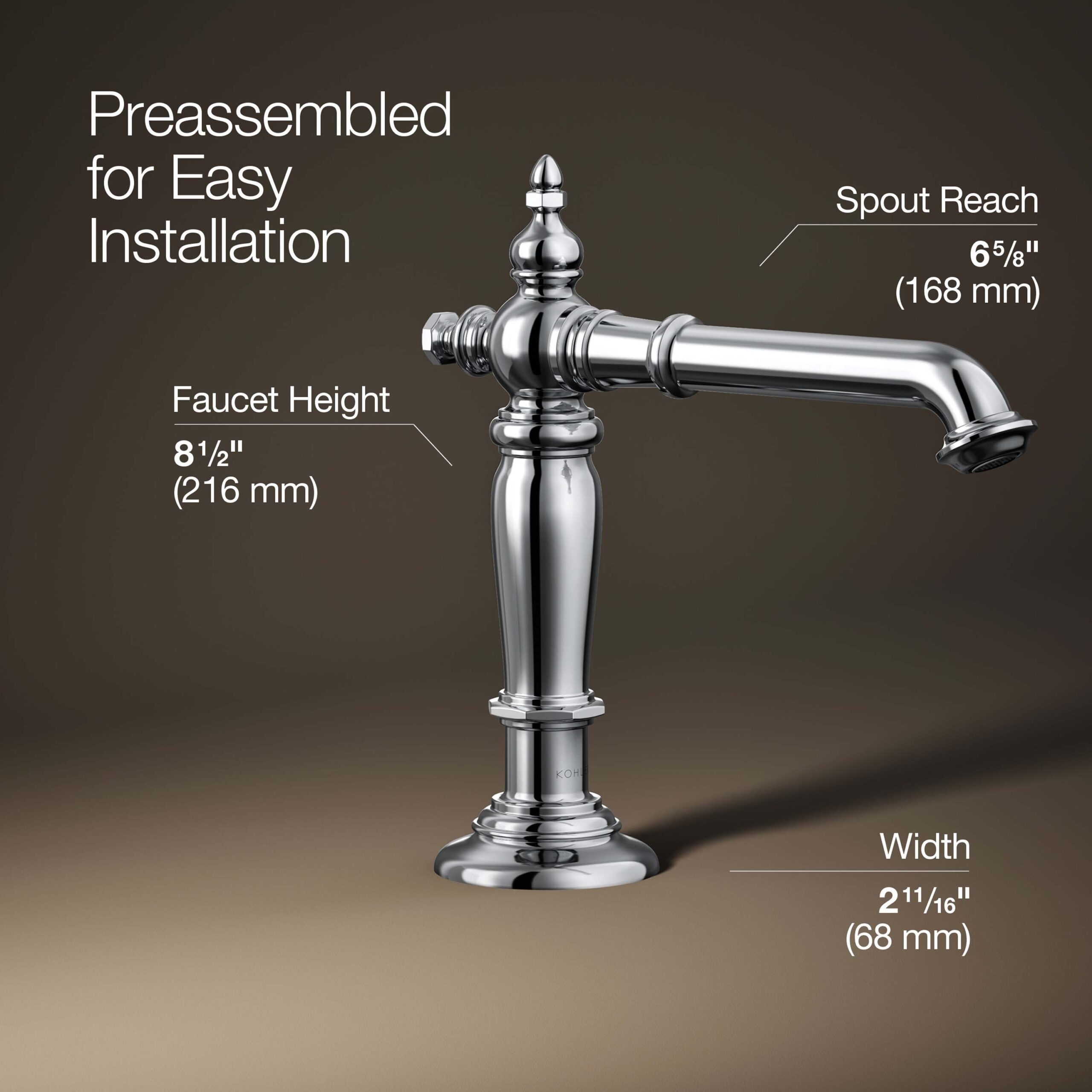 KOHLER Artifacts Polished chrome Widespread 2-handle WaterSense Low-arc Commercial/Residential Handle Bathroom Sink Faucet with Drain KOHLER Artifacts Polished chrome Widespread 2-handle WaterSense Low-arc Commercial/Residential Handle Bathroom Sink Faucet with Drain