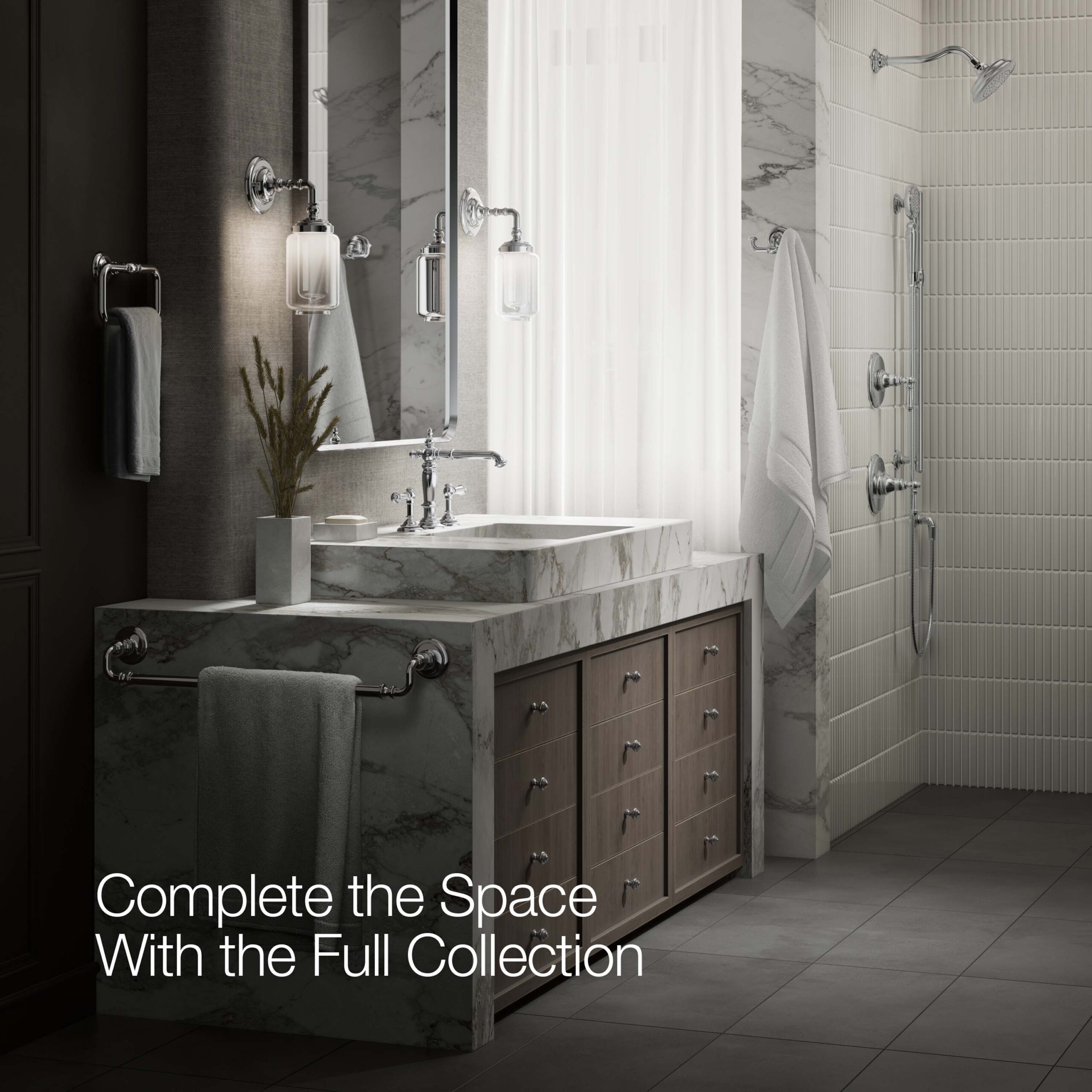 KOHLER Artifacts Polished chrome Widespread 2-handle WaterSense Low-arc Commercial/Residential Handle Bathroom Sink Faucet with Drain KOHLER Artifacts Polished chrome Widespread 2-handle WaterSense Low-arc Commercial/Residential Handle Bathroom Sink Faucet with Drain