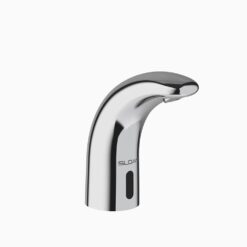 Sloan Polished Chrome Single hole Touchless Low-arc Commercial Touchless Bathroom Sink Faucet with Deck Plate
