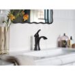 Moen Matte Black Single hole 1-handle WaterSense High-arc Commercial/Residential Handle Bathroom Sink Faucet with Drain with Deck Plate Moen Matte Black Single hole 1-handle WaterSense High-arc Commercial/Residential Handle Bathroom Sink Faucet with Drain with Deck Plate