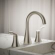 KOHLER Simplice Vibrant Brushed Nickel Widespread 2-handle WaterSense High-arc Residential Handle Bathroom Sink Faucet