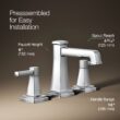 KOHLER Riff Polished Chrome Widespread 2-handle WaterSense Low-arc Residential Handle Bathroom Sink Faucet KOHLER Riff Polished Chrome Widespread 2-handle WaterSense Low-arc Residential Handle Bathroom Sink Faucet