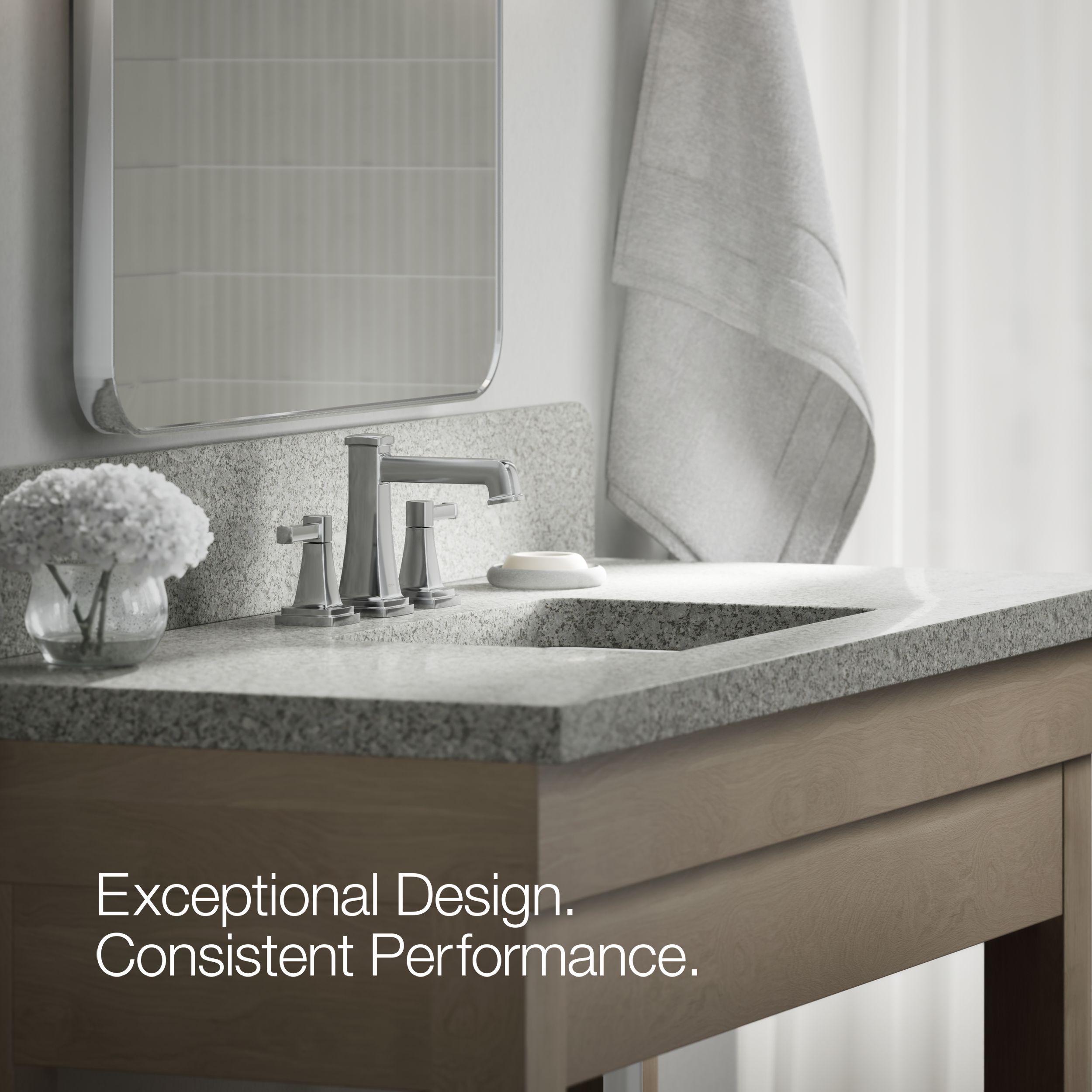 KOHLER Riff Polished Chrome Widespread 2-handle WaterSense Low-arc Residential Handle Bathroom Sink Faucet KOHLER Riff Polished Chrome Widespread 2-handle WaterSense Low-arc Residential Handle Bathroom Sink Faucet