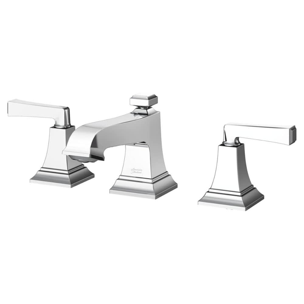 American Standard Town Square S Polished Chrome Widespread 2-handle WaterSense Low-arc Commercial/Residential Handle Bathroom Sink Faucet with Drain American Standard Town Square S Polished Chrome Widespread 2-handle WaterSense Low-arc Commercial/Residential Handle Bathroom Sink Faucet with Drain