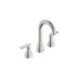 American Standard Aspirations BRUSHED NICKEL Widespread 2-handle WaterSense High-arc Residential Handle Bathroom Sink Faucet with Drain