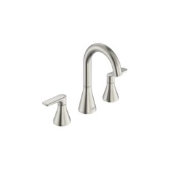 American Standard Aspirations BRUSHED NICKEL Widespread 2-handle WaterSense High-arc Residential Handle Bathroom Sink Faucet with Drain