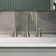 American Standard Aspirations BRUSHED NICKEL Widespread 2-handle WaterSense High-arc Residential Handle Bathroom Sink Faucet with Drain American Standard Aspirations BRUSHED NICKEL Widespread 2-handle WaterSense High-arc Residential Handle Bathroom Sink Faucet with Drain