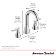 American Standard Aspirations BRUSHED NICKEL Widespread 2-handle WaterSense High-arc Residential Handle Bathroom Sink Faucet with Drain American Standard Aspirations BRUSHED NICKEL Widespread 2-handle WaterSense High-arc Residential Handle Bathroom Sink Faucet with Drain