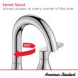 American Standard Aspirations BRUSHED NICKEL Widespread 2-handle WaterSense High-arc Residential Handle Bathroom Sink Faucet with Drain American Standard Aspirations BRUSHED NICKEL Widespread 2-handle WaterSense High-arc Residential Handle Bathroom Sink Faucet with Drain