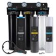 PRO+AQUA Elite Series GEN2 PRO-100-E 3-Stage Whole House Water Filtration System for City & Well Water with Pressure Gauges Reduces Contaminants, Sediment, Chemicals, Heavy Metals, with 1 Ports