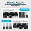 PRO+AQUA Elite Series GEN2 PRO-100-E 3-Stage Whole House Water Filtration System PRO+AQUA Elite Series GEN2 PRO-100-E 3-Stage Whole House Water Filtration System for City & Well Water with Pressure Gauges Reduces Contaminants, Sediment, Chemicals, Heavy Metals, with 1 Ports